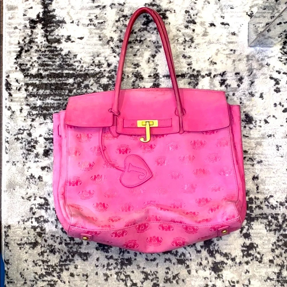 Juicy Couture Hot Pink Tote Bag with Gold Hardware - Picture 1 of 10